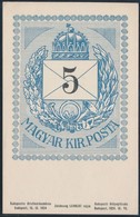 ** 1924/3 50 éves A Levélboríték Rajzú Bélyeg, Kék-fehér Képeslap (9.000) - Sonstige & Ohne Zuordnung