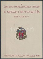 ** 1938/3 III. Miskolci Bélyegkiállítás Blokk (5.000) - Other & Unclassified