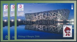 ** 2008/8 Pekingi Olimpia 3 Klf Emlékív - Sonstige & Ohne Zuordnung