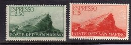 SAN MARINO 1945 ESPRESSI VEDUTA SPECIAL DELIVERY VIEW SERIE COMPLETA COMPLETE SET MNH - Express Letter Stamps