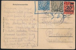 1922 Képeslap Lejárt, Nem Elfogadott Inflációs és Forgalmi Időben Lévő Bélyegekkel Bérmentesítve Budapestre - Autres & Non Classés