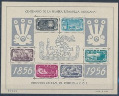 ** 1956 100 éves A Mexikói Bélyeg Fogazott + Vágott Blokk Mi 1-2 - Other & Unclassified