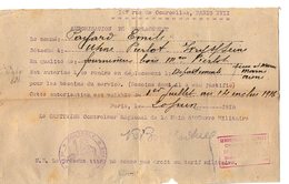 VP16.876 - MILITARIA - PARIS 1916 - Autorisation De Déplacement - Soldat Emile PAJARD De COULOMMIERS Pour IVRY - Documentos