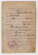 VP16.877 - MILITARIA - PARIS 1916 - Document Concernant Le Soldat E. PAJARD De COULOMMIERS Venant  43 è Rgt D'Infanterie - Dokumente