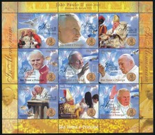 ** 2005 II. János Pál Pápa Emlékére 9 értékes Kisív - Sonstige & Ohne Zuordnung