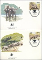 1986 WWF: Elefántok Sor 4 Db FDC-n Mi 753-756 - Sonstige & Ohne Zuordnung