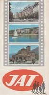 JAT Yugoslav Airlines Advertising Brochure Guide Prospect Route Map - Reclamegeschenk