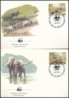 1986 WWF: Elefántok Sor 4 Db FDC-n Mi 753-756 - Sonstige & Ohne Zuordnung