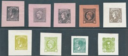 BELGIO  BELGIUM  BELGIE BELGIQUE Reprints For 1864-Léopold 1er-Author:Dargent-9 Shades And Values-White/colored Paper - Prove E Ristampe