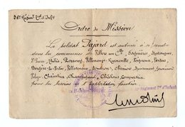 VP16.880 - MILITARIA - 1915 - Ordre De Misson - Soldat E. PAJARD De COULOMMIERS Au 36 è Rgt Tal D'Infanterie - Dokumente