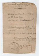 VP16.881 - MILITARIA - 1914 - Document Concernant Le Soldat E. PAJARD De COULOMMIERS - Dokumente
