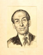 Boldizsár István (1897-1984): Férfi Portré. Szén, Papír, Jelzett, 36×25 Cm - Otros & Sin Clasificación