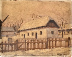 Bucsuházy Jelzéssel: Hazafelé. Olaj, Karton, Sérült, 21x26 Cm - Autres & Non Classés