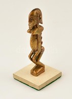 Egzotikus Bronz Figura, Talapzaton, Jelzés Nélkül, M:10,5 Cm - Autres & Non Classés