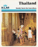 1974 KLM Royal Dutch Airlines Travell Brochure About Thailand - Riviste Di Bordo