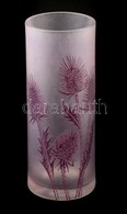 Lila Virágos Váza, Kis Csorbákkal, M: 25 Cm - Vidrio & Cristal