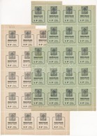 Rákospalota Városi Illetékbélyeg 1P Hiányos ívben (egy Bélyeg Hiányzik) + 5P 3 Db Teljes ívben - Non Classés