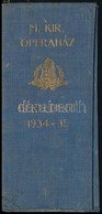 1934-1935 M. Kir. Operaház Bérletjegye - Zonder Classificatie
