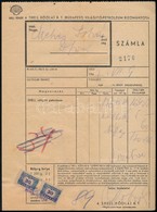 1947 Shell Kőolaj Rt. Fejléces Számlája, Illetékbélyeggel - Sin Clasificación