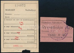 1947-1983 Mahart Szabadjegy, Rév átkelési Jegy - Unclassified