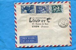 Marcophilie-DAHOMEY-Lettre    Cad 1960 -pour Françe -3 Stamps A O F - - Briefe U. Dokumente