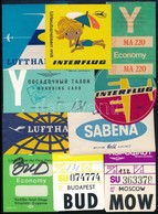 10 Db Repülős Beszállókártya és Címke, Közte 1 Db MALÉV - Werbung