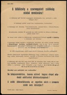 1942 Zsidó Hitközségi Hirdetmény. 20x30 Cm - Autres & Non Classés
