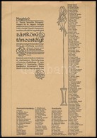 1914 Budai Izr. Nőegylet Táncestély Meghívó. 20x30 Cm - Other & Unclassified
