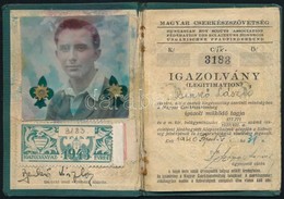 1943 Fényképes Cserkész Igazolvány Színes Fényképpel / Scout Id - Movimiento Scout