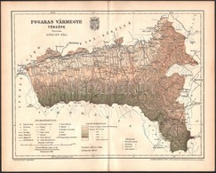1894 Fogaras Vármegye Térképe, Rajzolta: Gönczy Pál, Kiadja: Posner Károly Lajos, 30×24 Cm - Sonstige & Ohne Zuordnung