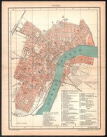 Cca 1910 Szeged Térképe, Kiadja: Pallas Részvénytársaság Nyomdája, 30×24 Cm - Other & Unclassified