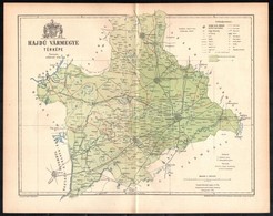 1894 Hajdú Vármegye Térképe, Tervezete: Gönczy Pál, Készült: Posner Károly Lajos és Fia Térképészeti Műintézetében, Hajt - Sonstige & Ohne Zuordnung