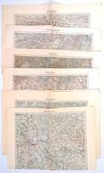 1913-1915 6 Db Katonai Térkép (Salzburg, Prága, Graz, Krakkó, Stb.), Kiadja: K. U. K. Militärgeographisches Institut - Sonstige & Ohne Zuordnung