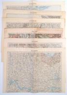 1914-1915 6 Db Katonai Térkép (Trieszt, Milánó, Verona, Stb.), Kiadja: K. U. K. Militärgeographisches Institut - Sonstige & Ohne Zuordnung