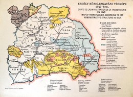 Erdély Közigazgatási Térképe 1847-ben, Kiadja: Magyar Földrajzi Intézet Rt., 23×31 Cm - Sonstige & Ohne Zuordnung
