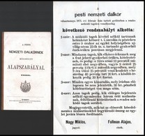 1868 A Pesti Nemzeti Dalkörnek Módosított Alapszabályai. 1868. Pest, 1868., Noséda Gyula-ny., 17 P.+1871 A Pesti Nemzeti - Non Classés