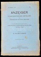 1916  Anzeiger Der Ethnographischen Abtheilung Des Ungarischen National-Museums. 1909 VIII. évf. I. Félév. Szerk.: Dr. S - Sin Clasificación