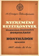OTP Nyereménybetétkönyvek Bonyhád Plakát, Hajtott, 69×49 Cm - Other & Unclassified