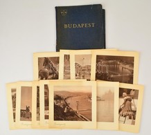 Cca 1940 Budapest. 13 Fekete-fehér Fénnyomatot Tartalmazó Mappa Budapesti Helyszínekről, Sérült, Elvált Mappában, Hiányo - Ohne Zuordnung