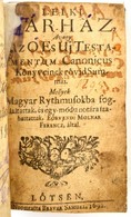 Örvendi Molnár Ferenc: Lelki Tár-ház, Avagy Az O Es Uj Testamentum Canonicus Könyveinek Rövid Summái. Mellyek Magyar Ryt - Non Classés