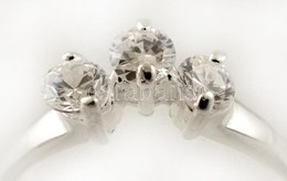 Ezüst(Ag) Háromköves Gyűrű, Jelzett, Méret: 51, Bruttó: 1,6 G - Sonstige & Ohne Zuordnung