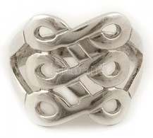 Ezüst(Ag) Meandermintás Gyűrű, Jelzett, Méret: 58, Nettó: 5,3 G - Sonstige & Ohne Zuordnung