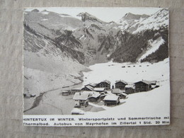 Austria / HINTERTUX IM WINTER / Picture, Clip From A Cigarette Box ( 25 AMNERIS Zigaretten Österr. - Tabak Regie ) - Autres & Non Classés