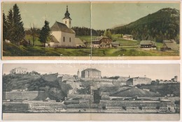 ** * 14 Db RÉGI Főleg Külföldi Kihajtható Panoráma Képeslap / 14 Pre-1945 Mostly European Folding Panorama Postcards - Ohne Zuordnung