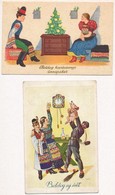 8 Db RÉGI Motívum Képeslap: Folklór / 8 Pre-1945 Motive Postcards: Folklore - Ohne Zuordnung