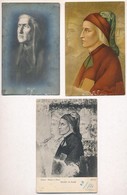 ** * Dante Alighieri - 5 Db Régi Képeslap / Dante Alighieri - 5 Pre-1945 Postcards - Non Classés