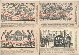 ** 4 Db RÉGI Képeslap A Magyar Sors - Bajtársi Levelezés Sorozatából, Irredenta / 4 Pre-1945 Hungarian Historical Art Po - Unclassified