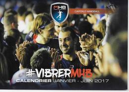CPSM - HANDBALL Carte Postale Publicitaire - VIBRER MHB Calendrier Janvier- Juin 2017 - Pallamano