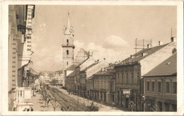 T2 1940 Beszterce, Bistritz, Bistrita; Utca, Templom, Piele, F. Pardy, Kerekes és Czitron üzlete, Transsylvania Biztosít - Non Classificati