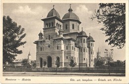 ** T1/T2 Beszterce, Bistritz, Bistrita; Görög Ortodox Templom. Csallner Károly Kiadása / Greek Orthodox Church - Unclassified